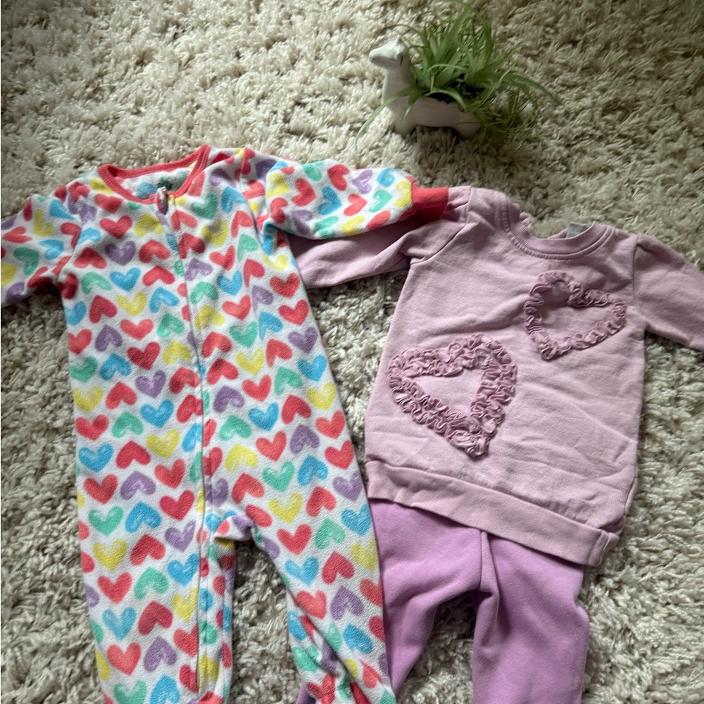 Colorful Heart Pattern Baby Onesie Bundle from Kids Headquarters - Picture 4 of 5